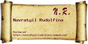 Navratyil Rudolfina névjegykártya
